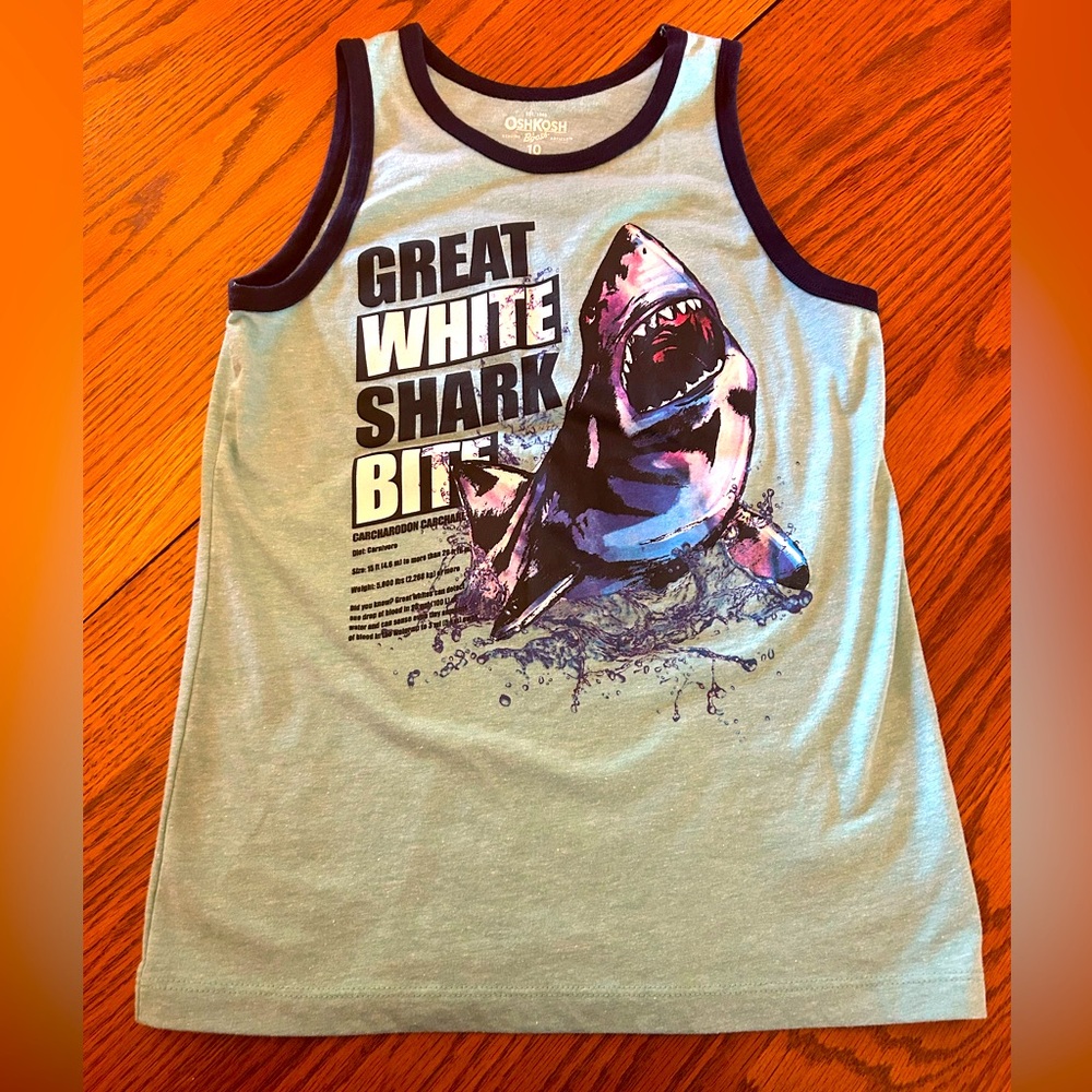 OshKosh B'gosh Great White Shark Tank Top - Light Blue